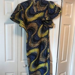 Beautiful multi print knee length dress